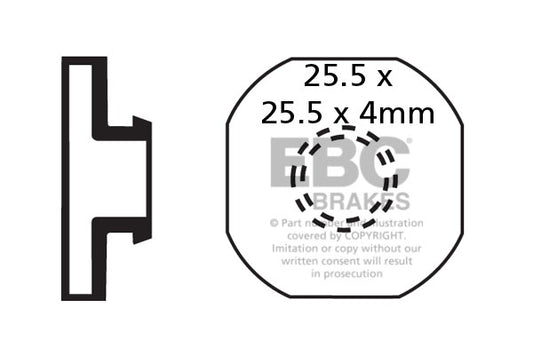 EBC Cycle Red Brake Pad for FORMULA EVOLUZIONE (CFA274R)
