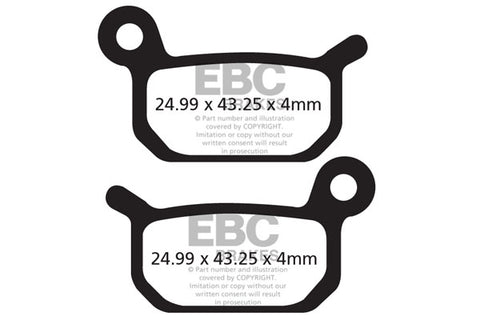 EBC Cycle Red Brake Pad for GRIMECA SYSTEM 13 (CFA325R)