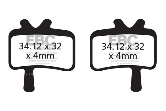 EBC Cycle Brake Pad for PROMAX DSK 950 (CFA394)