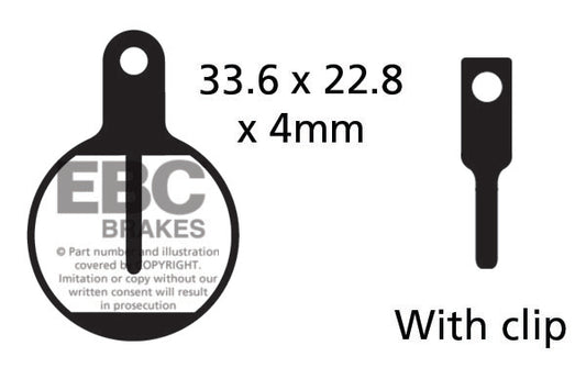 EBC Cycle Brake Pad for TEKTRO HD-C500 LYRA (CFA648)