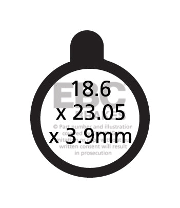 EBC Cycle Brake Pad for APOLLO SHOCKWAVE & X-RATED BIKES (CFA653)